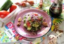 Грузинский овощной салат с орехами