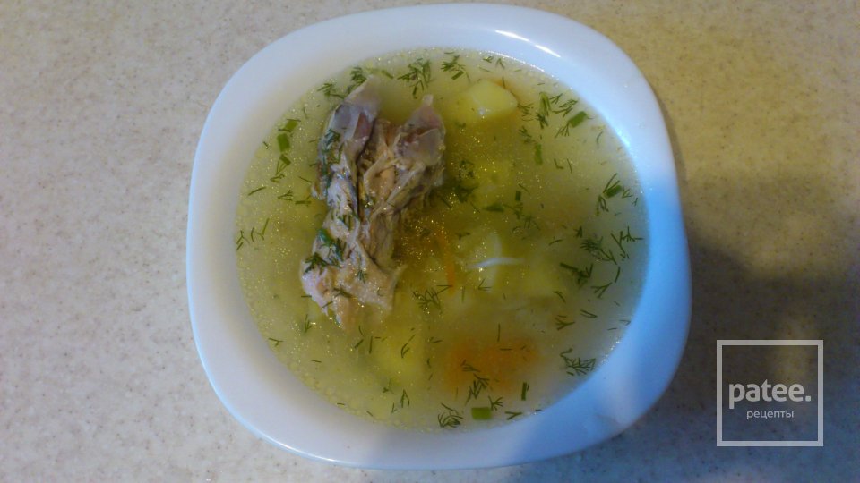 Легенький суп с куриной спинкой - Шаг 10