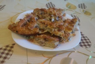 Сырный тортик с грибами