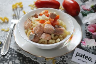 Паста с красной рыбой в сливочном соусе