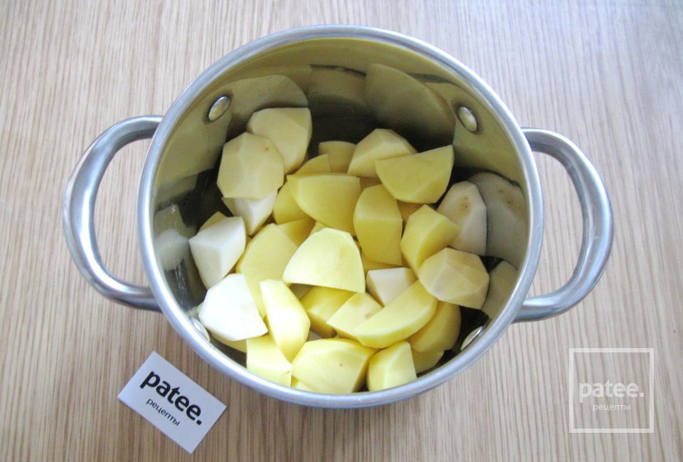 Картофельный суп-пюре с грибами и сухариками - Шаг 2