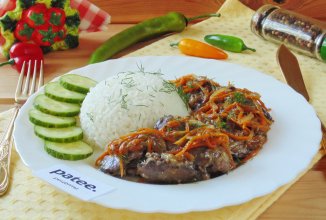 Куриная печень в апельсиновом соусе