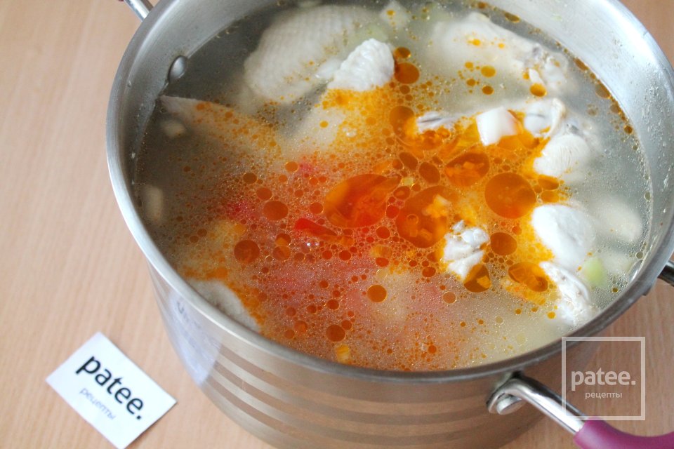 Щи с курицей и сладким перцем - Шаг 16