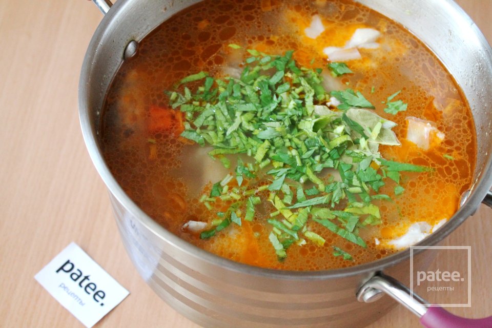 Щи с курицей и сладким перцем - Шаг 18