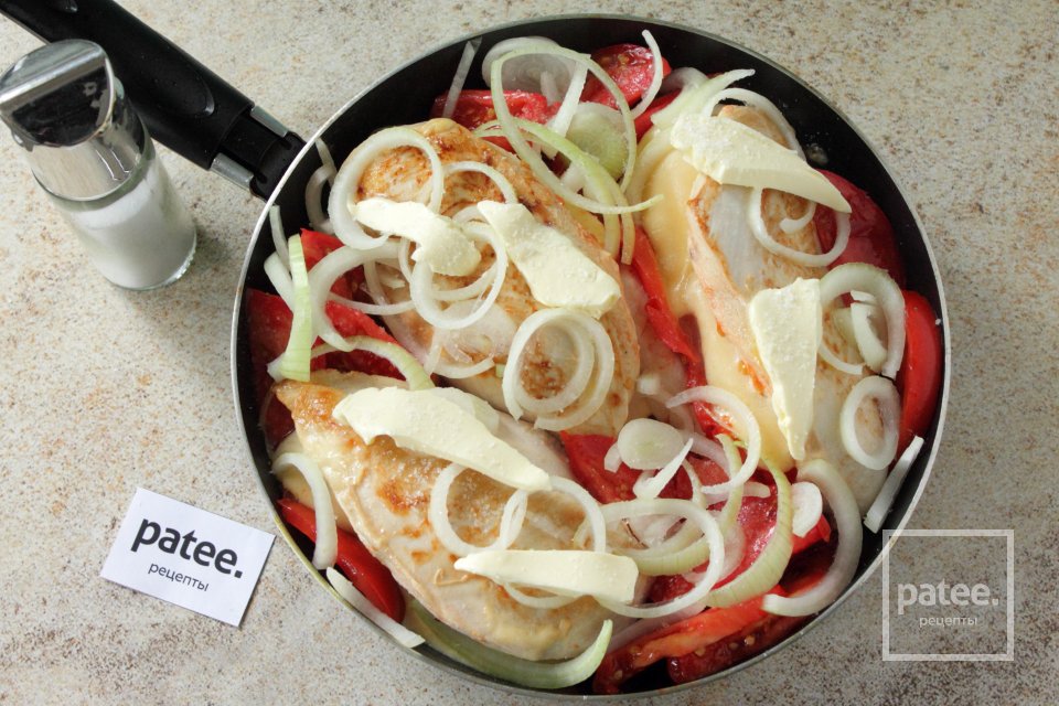 Куриное филе в вине, фаршированное сыром и помидорами - Шаг 11