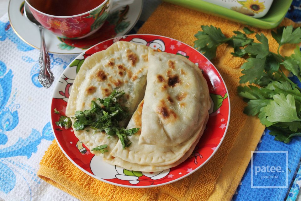 Кутабы с зеленью и сыром по-азербайджански - Шаг 13
