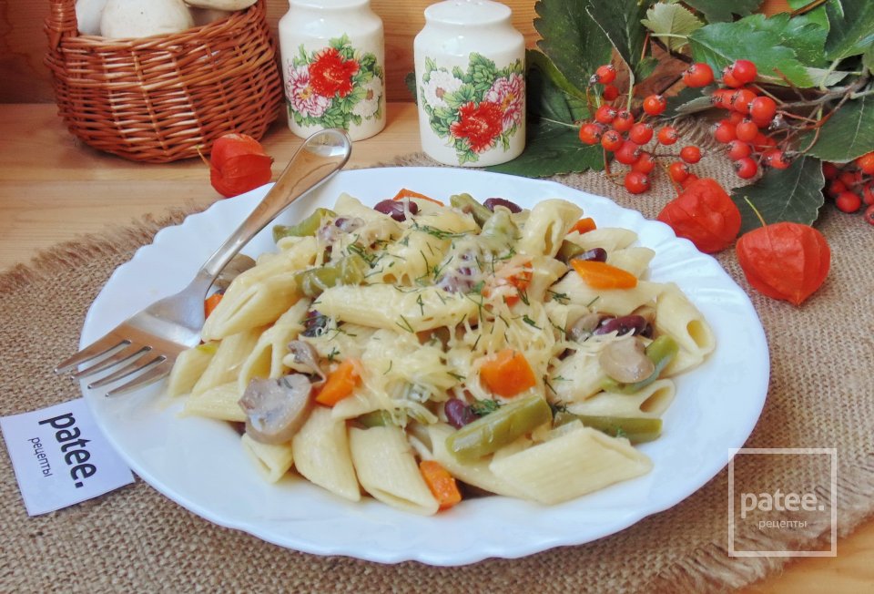 Паста с красной и зеленой фасолью - Шаг 9