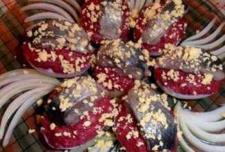 Салат "Ленивая шуба в корабликах"