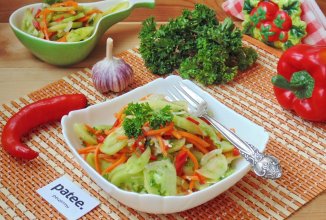 Острый салат из зеленых помидоров