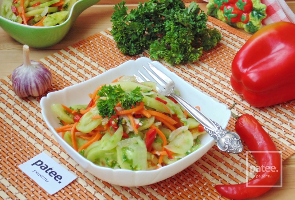 Острый салат из зеленых помидоров - Шаг 13