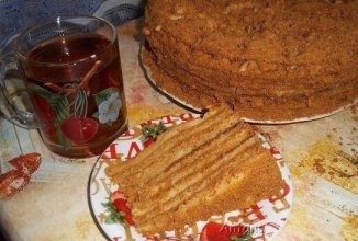 Медовик с заварным кремом