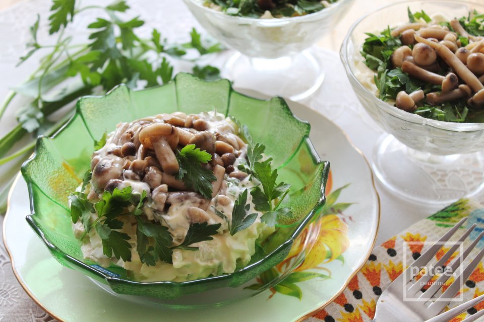 Салат "Полянка" с опятами - Шаг 20