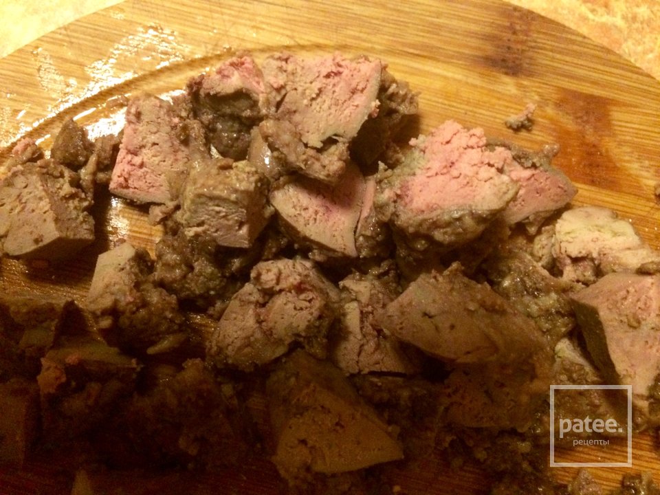 Овощной салат с баклажанами и куриной печенью. - Шаг 2