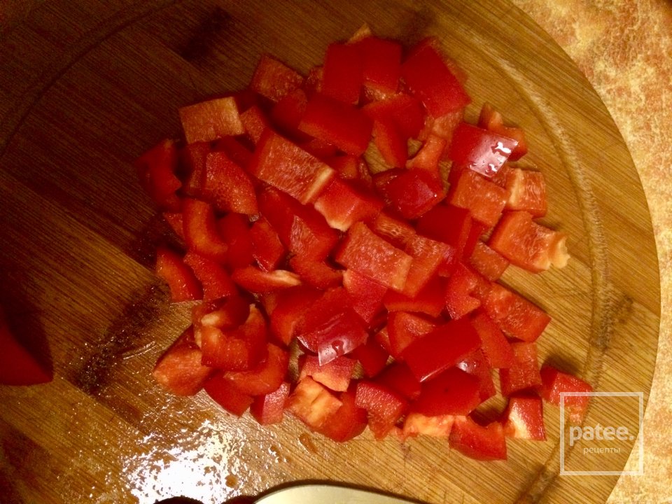 Овощной салат с баклажанами и куриной печенью. - Шаг 4