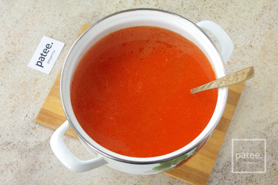Томатный суп с курицей - Шаг 8