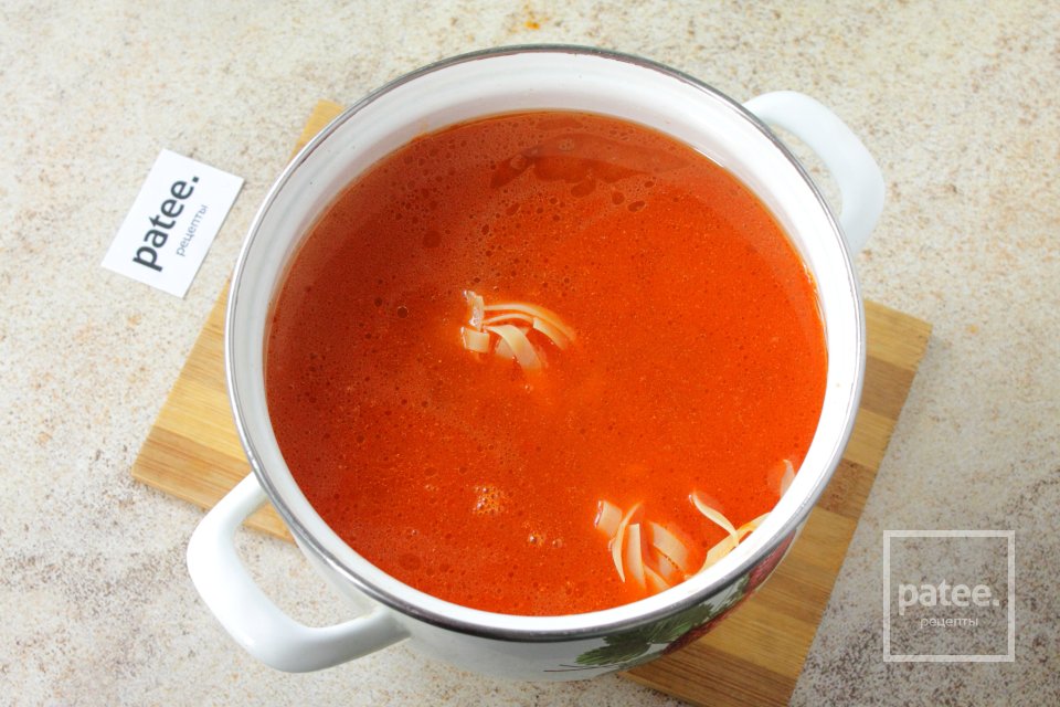 Томатный суп с курицей - Шаг 9
