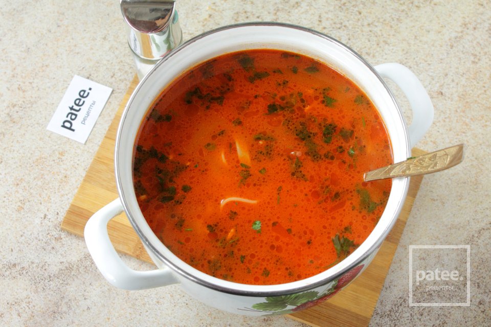 Томатный суп с курицей - Шаг 13