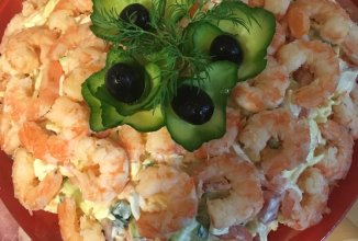 Салат с креветками