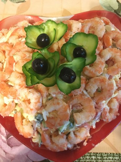 Салат с креветками - Шаг 9