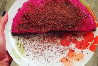 Диетический шоколадный тортик со свекольным кремом
