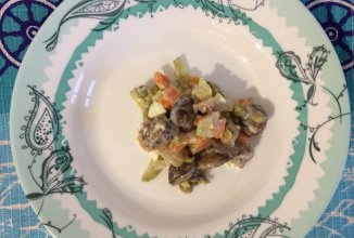 Салат 🥗 "принцесса 👸🏼на горошине🍈"