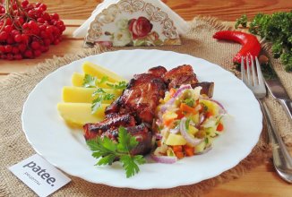 Свиные ребрышки в медово-горчичном маринаде