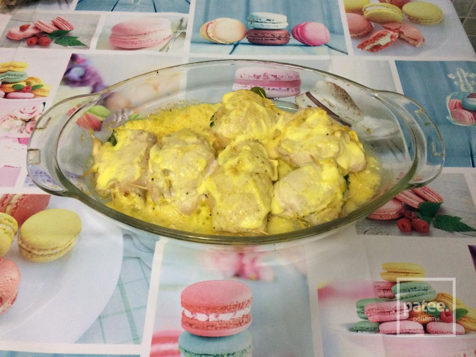 Куриные рулетики с сыром и шпинатом в духовке - Шаг 7