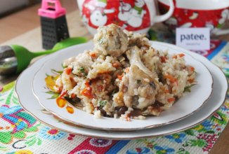 Плов с курицей в казане