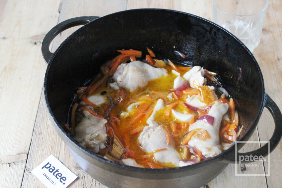 Плов с курицей в казане - Шаг 13