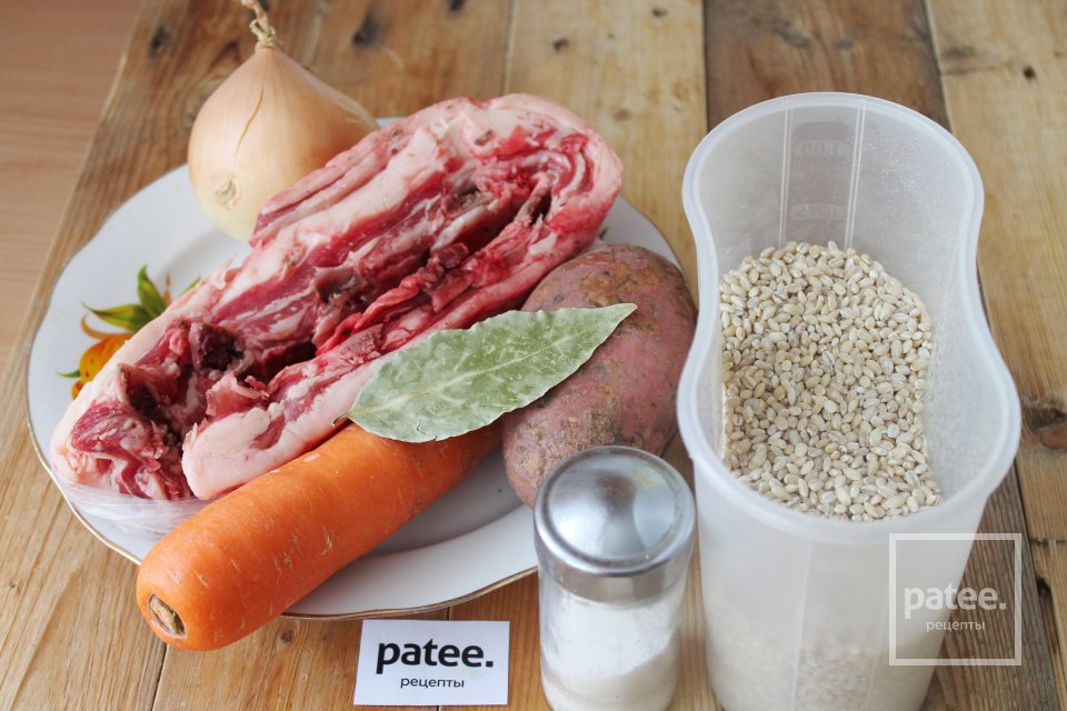 Рассольник с перловкой и говядиной - Шаг 1