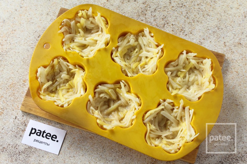 Картофельные тарталетки с курицей - Шаг 9