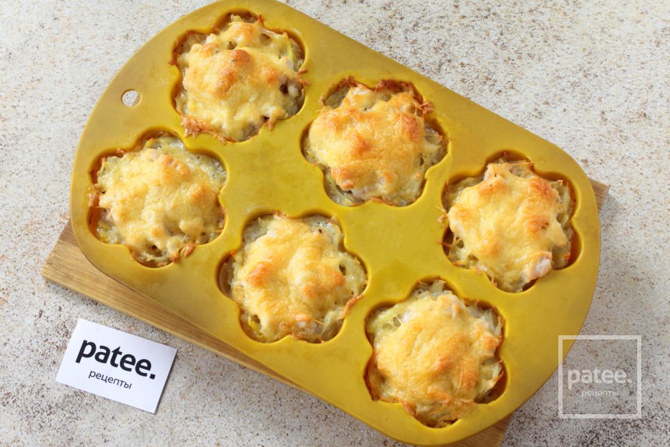 Картофельные тарталетки с курицей - Шаг 12