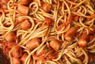 Паста с сосисками