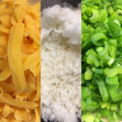 Картофельный гратен с 🧀 сыром чеддер, пармезаном и зелёным луком. - Шаг 3