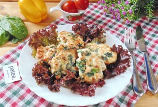Рубленый шницель из курицы со шпинатом