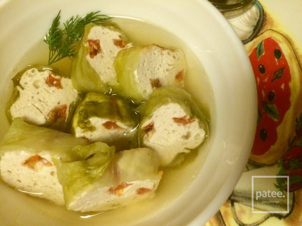 Бульон с куриными кнелями. - Шаг 6