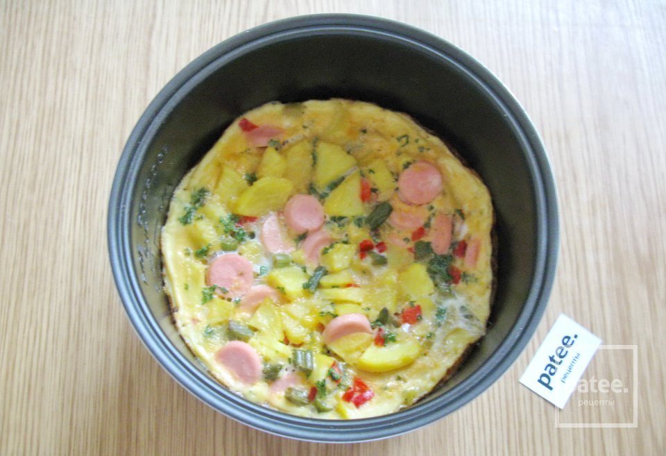 Запеканка с овощами и сосисками в мультиварке - Шаг 15