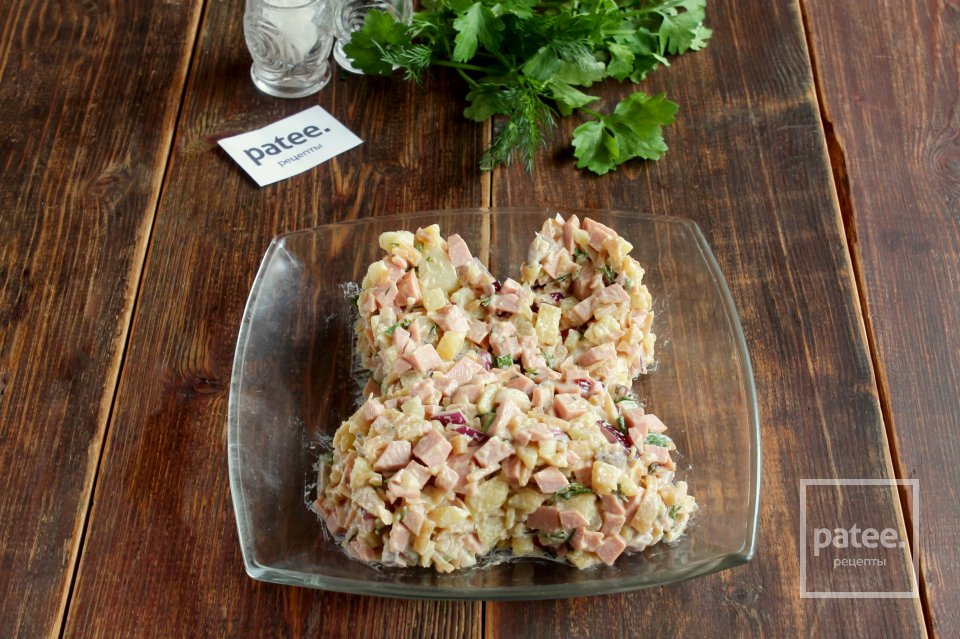 Новогодний салат Собачка - Шаг 7