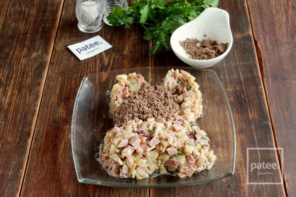 Новогодний салат Собачка - Шаг 8