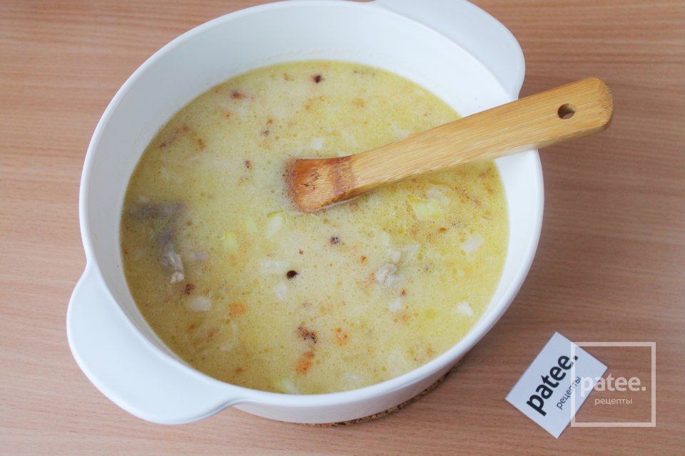 Сливочный суп с курицей - Шаг 12