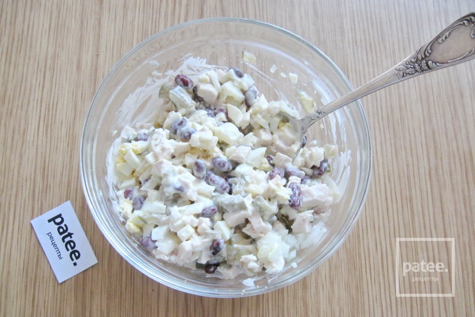 Салат из курицы с красной фасолью - Шаг 8