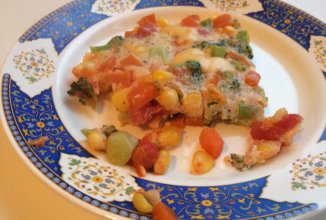 Омлет по-купечески🍳🌽🍅🧀