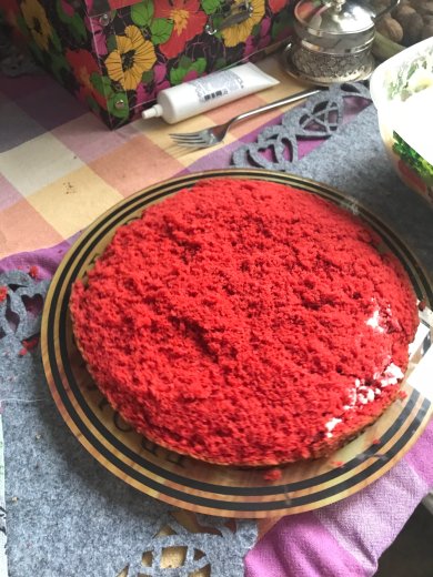 Торт красный бархат с кремом Чиз - Шаг 14