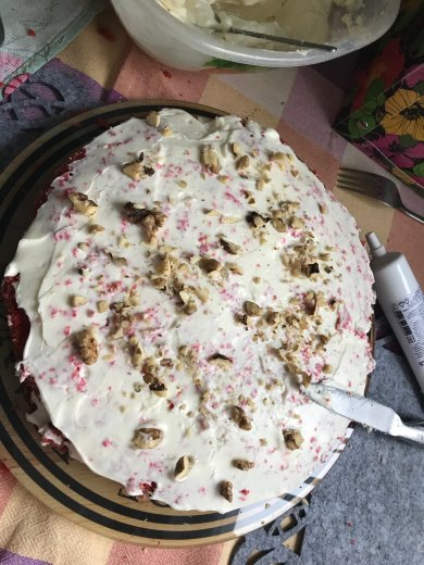 Торт красный бархат с кремом Чиз - Шаг 15