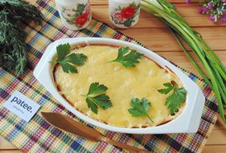 Запеканка с мясным фаршем и овощами