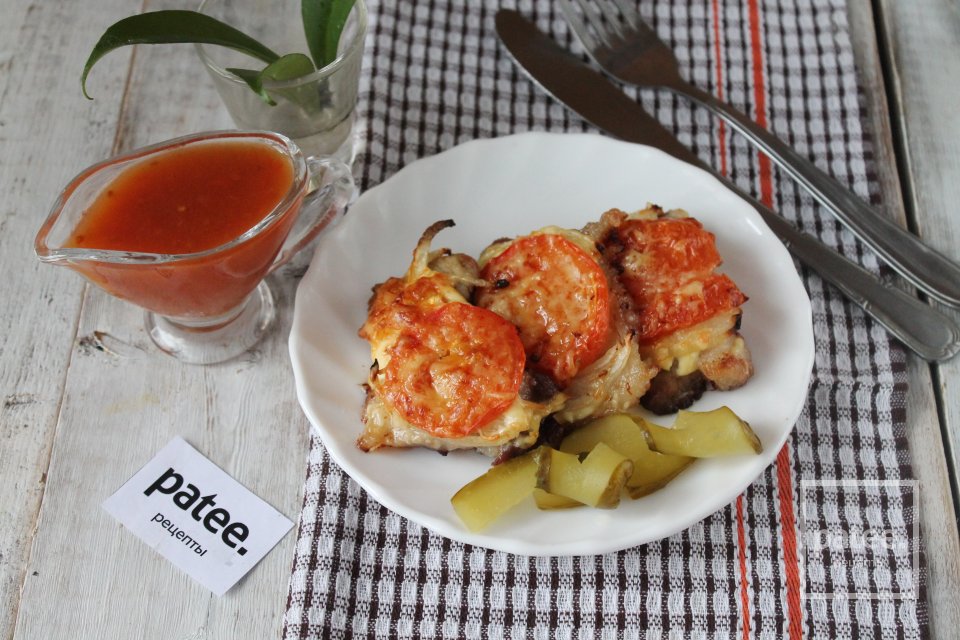 Свинина с помидорами и сыром в духовке - Шаг 12