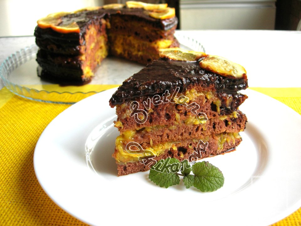 Торт «Бразилия» с апельсиновым конфи - Шаг 1