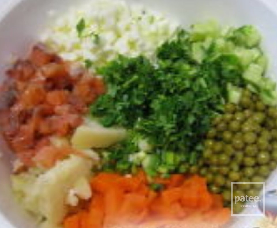 Оливье с сёмгой - Шаг 2