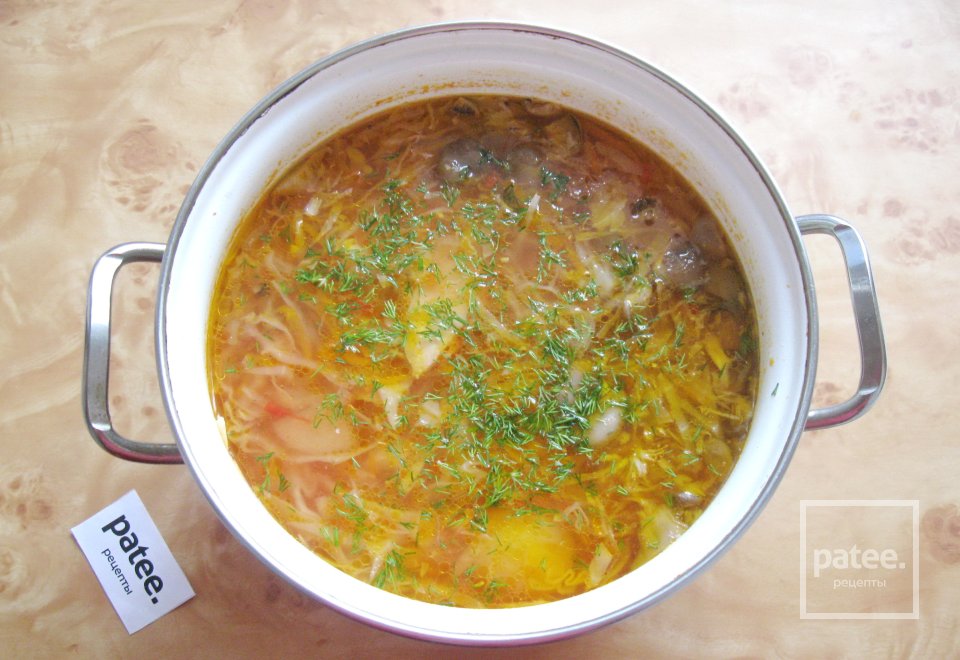 Щи с копченой куриной грудкой - Шаг 14