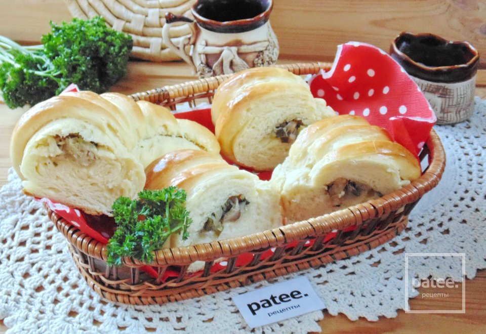 Калач с капустой и грибами - Шаг 19